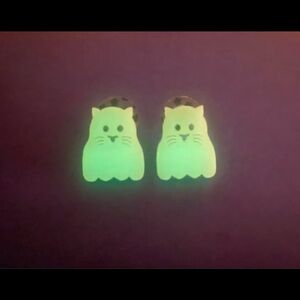 Glow-in-the-dark Cat Earrings